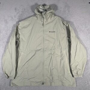Columbia Jacket Mens 2XL Green‎ Garside Full Zip Omni Shade Lightweight Hiking